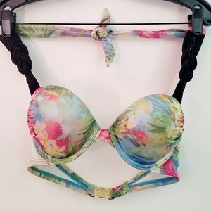 Victoria's Secret Tropical Booster Push-Up Bikini Top - Size 32A